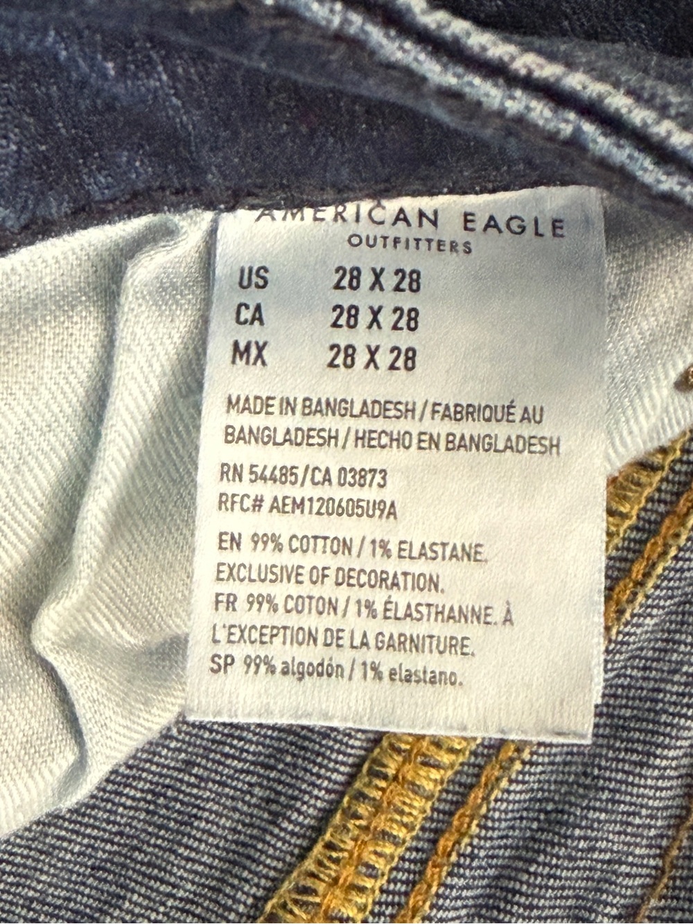 American Eagle Next Level Stretch Skinny Jeans size 28/28 - Picture 3 of 6